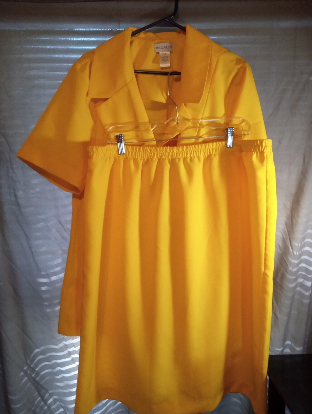Regalia Bright Yellow Two-Piece Plus Size Skirt Set